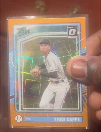 2024 Donruss Optic Rated Prospects Orange Velocity #MIA Yiddi Cappe — front