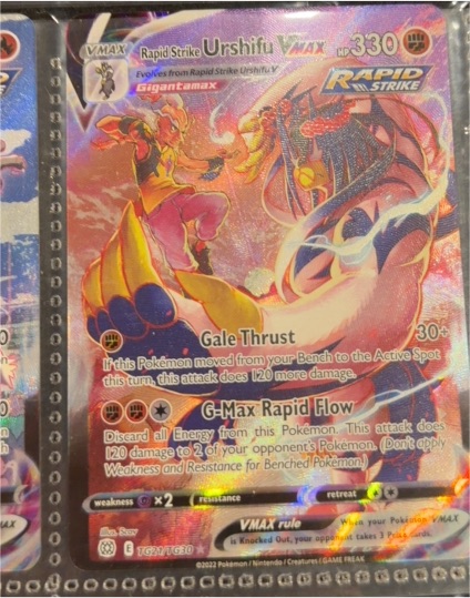 2022 Pokémon TG21/TG30 Rapid Strike Urshifu VMAX — front