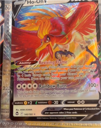 2022 Pokémon Silver Tempest #140 Ho-Oh V — front