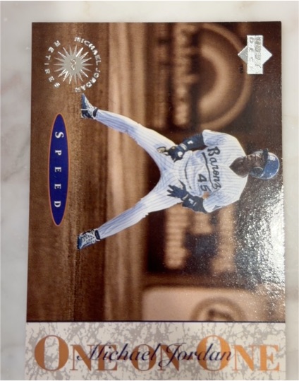 1995 Upper Deck Minor League #4 Michael Jordan One On One — front