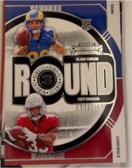 2024 Panini Contenders Round Numbers #12 Blake Corum, Trey Benson — front