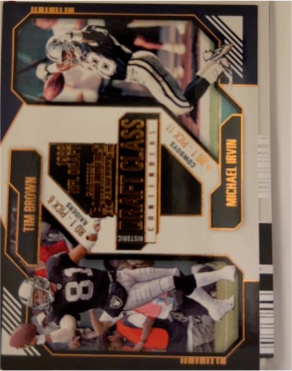 2024 Panini Contenders #10 Tim Brown / Michael Irvin Draft Class Contenders — front