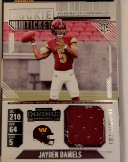 2024 Panini Contenders Rookie Ticket #RTS-JDS Jayden Daniels — front