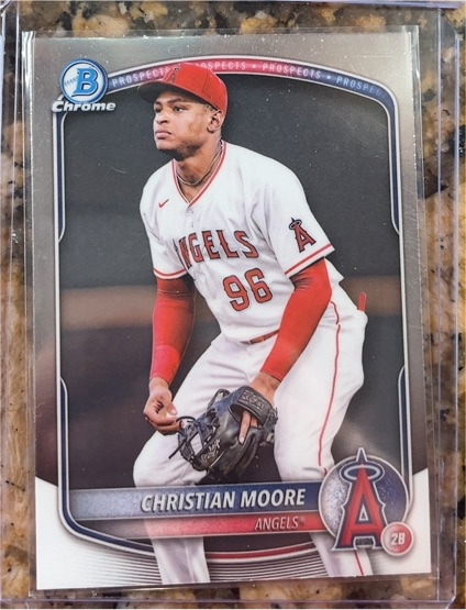 2025 Bowman Chrome Prospects #BCP-107 Christian Moore — front