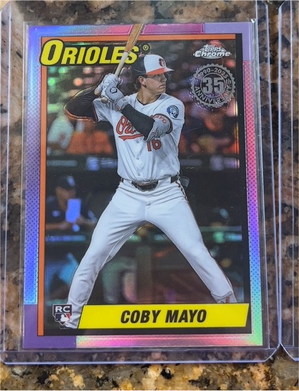 2025 Topps Chrome 1990 35th Anniversary #90CB-17 Coby Mayo — front
