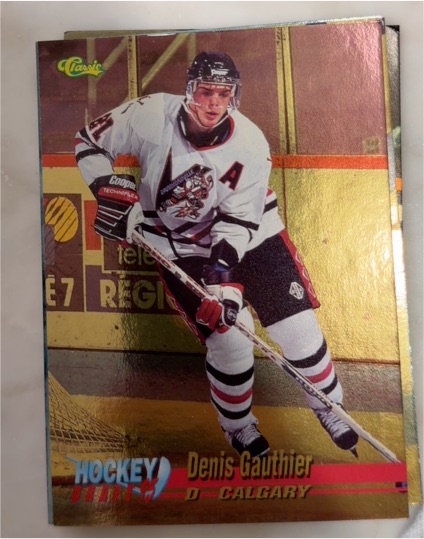 1995 Classic Hockey Draft #19 Denis Gauthier — front