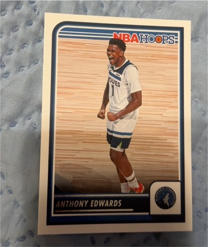 2023-24 Panini NBA Hoops #189 Anthony Edwards — front
