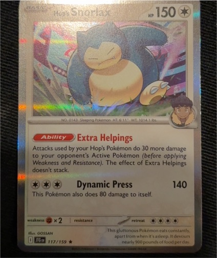 2025 Pokémon TCG Journey Together #117 Hop's Snorlax — front
