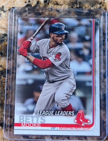 2019 Topps #312 Mookie Betts League Leaders — front