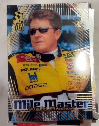 2001 Press Pass VIP Mile Masters #MM7 Ward Burton — front