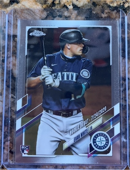 2021 Topps Chrome Update #US73 Evan White Rookie Debut — front