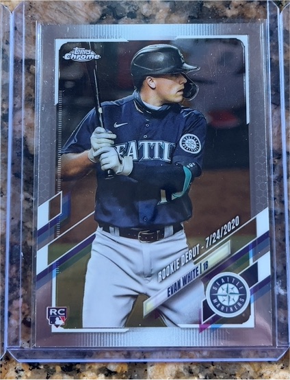 2021 Topps Chrome Update #USC46 Evan White — front