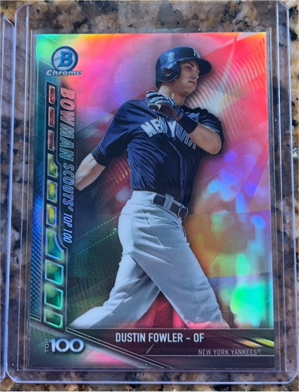 2017 Bowman Chrome Bowman Scouts Top 100 #BSU-DF Dustin Fowler — front