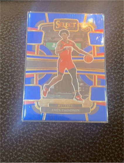 2023-24 Panini Select #96 Amen Thompson Blue Concourse Rookie — front