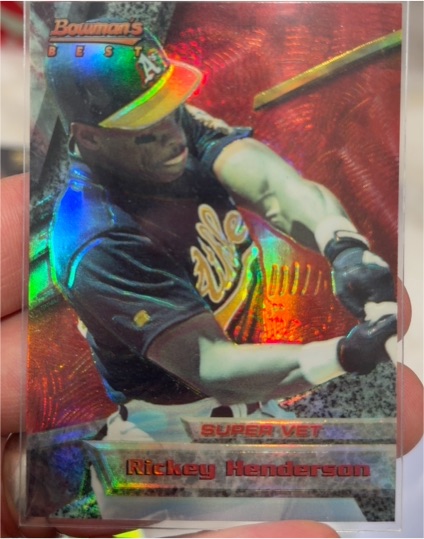 1994 Bowman's Best Super Vet #R4 Rickey Henderson — front