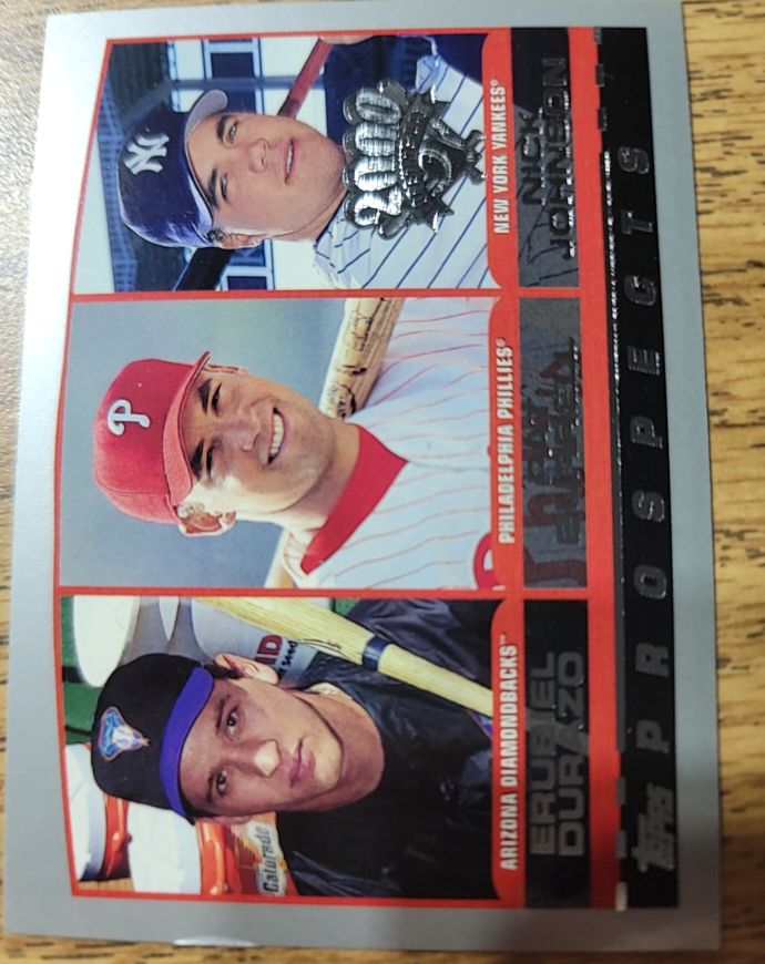 2000 Topps #204 Erubiel Durazo/Pat Burrell/Nick Johnson — front