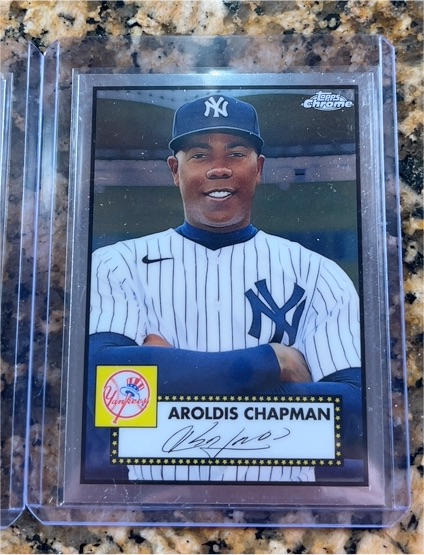 2021 Topps Chrome Platinum Anniversary #225 Aroldis Chapman — front