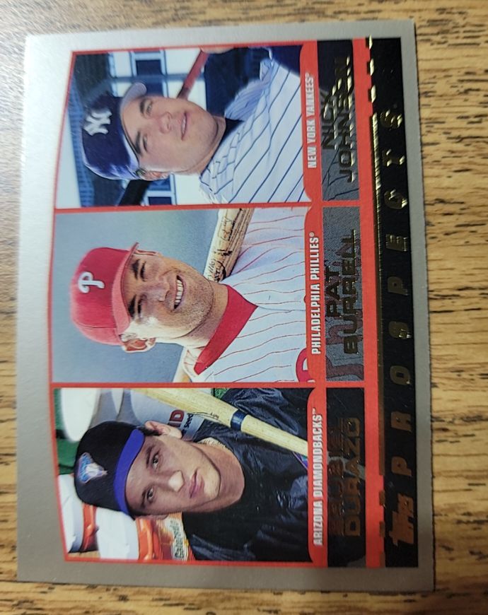 2000 Topps #204 Erubiel Durazo / Pat Burrell / Nick Johnson — front