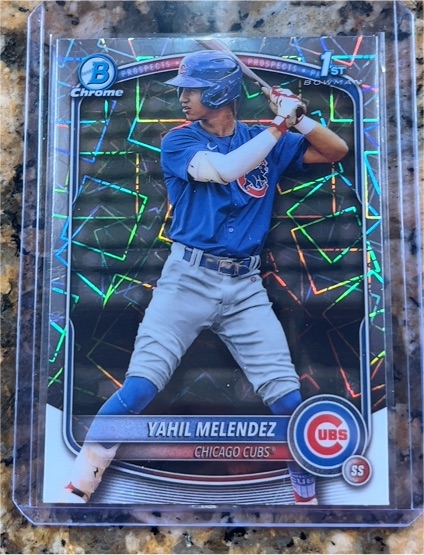 2025 Bowman Chrome #BCP-222 Yahil Melendez — front