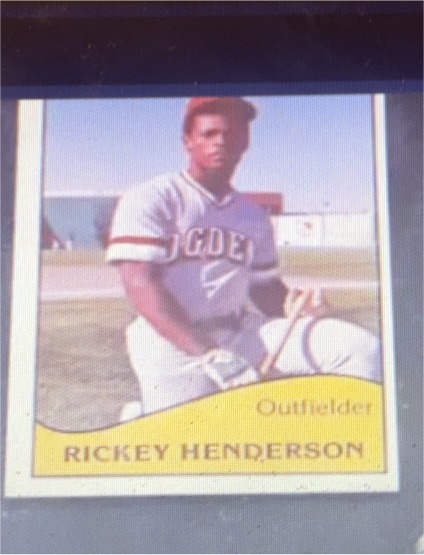 1979 TCMA #9 Rickey Henderson Ogden A's — front