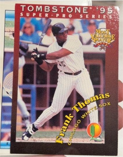 1995 Tombstone Pizza Super-Pro Series #1 Frank Thomas — front