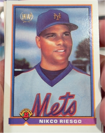 1991 Bowman #536 Nikco Riesgo — front