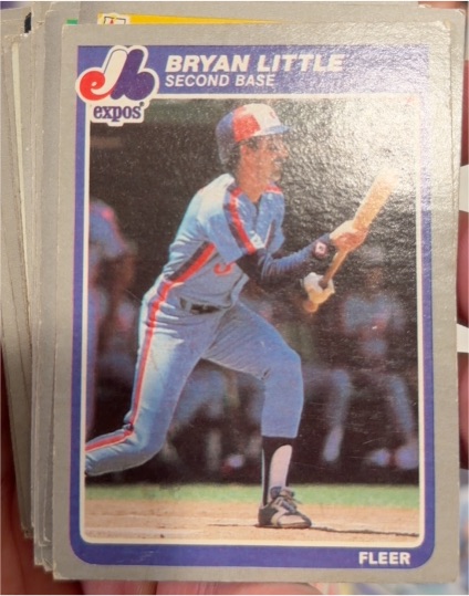 1985 Fleer #402 Bryan Little — front