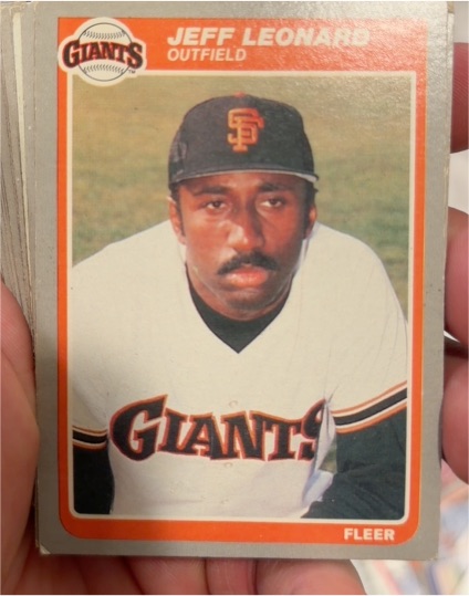 1985 Fleer #615 Jeff Leonard — front