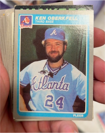 1985 Fleer #336 Ken Oberkfell — front