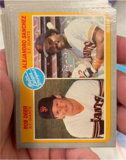 1985 Fleer #648 Rob Deer / Alejandro Sanchez MLP — front