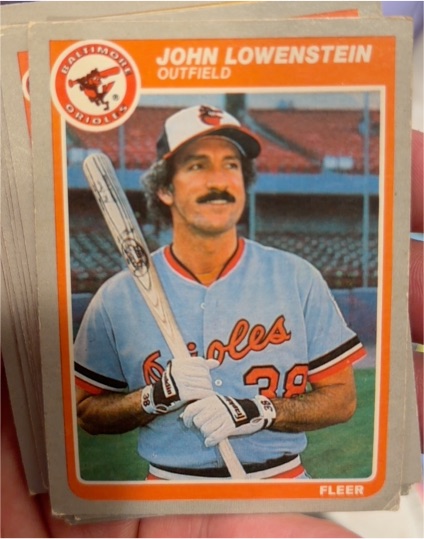 1985 Fleer #180 John Lowenstein — front