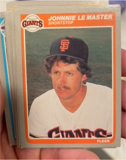 1985 Fleer #614 Johnnie LeMaster — front