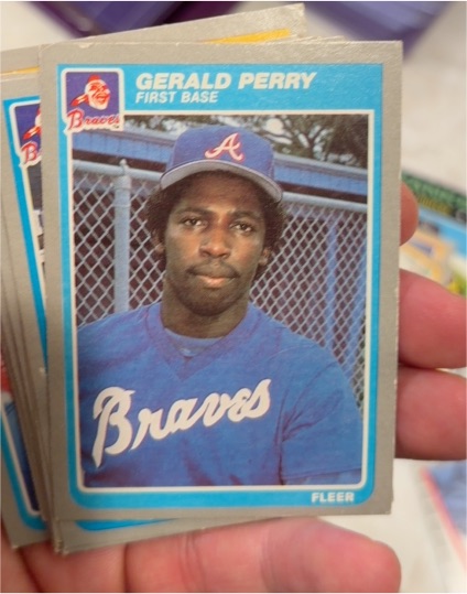 1985 Fleer #338 Gerald Perry — front