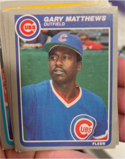 1985 Fleer #61 Gary Matthews — front