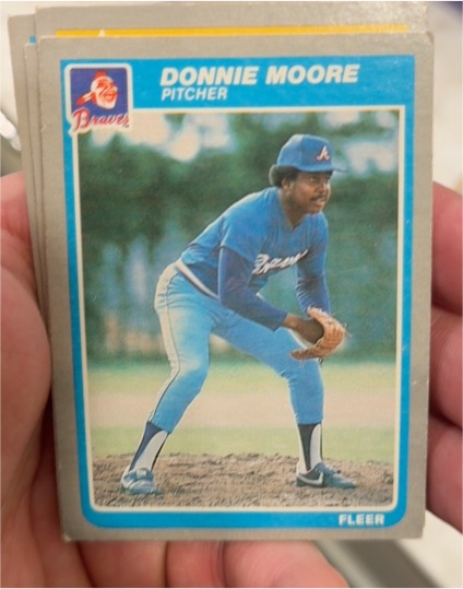 1985 Fleer #334 Donnie Moore — front