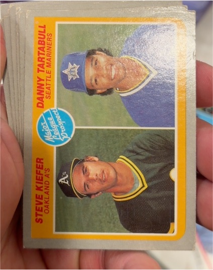 1985 Fleer #647 Steve Kiefer / Danny Tartabull — front