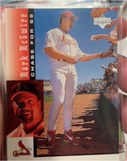 1998 Upper Deck Mark McGwire's Chase for 62 #10 Mark McGwire — front