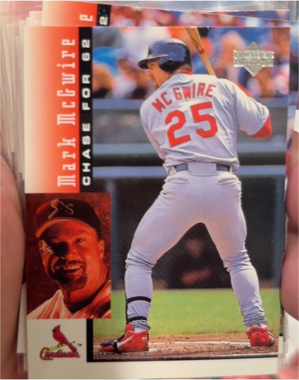 1998 Upper Deck Mark McGwire's Chase for 62 #11 Mark McGwire — front