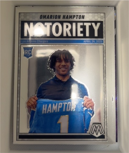 2025 Panini Mosaic #20 Omarion Hampton Notoriety — front