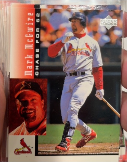 1998 Upper Deck Mark McGwire's Chase for 62 #13 Mark McGwire — front