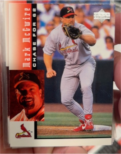 1998 Upper Deck Mark McGwire's Chase for 62 #14 Mark McGwire — front