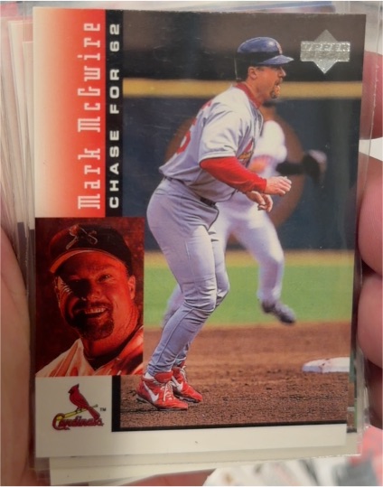 1998 Upper Deck Mark McGwire's Chase for 62 #16 Mark McGwire — front