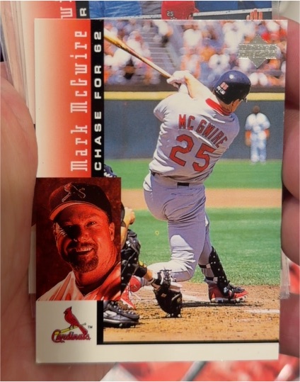 1998 Upper Deck Mark McGwire's Chase for 62 #29 Mark McGwire — front