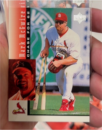 1998 Upper Deck Mark McGwire's Chase for 62 #25 Mark McGwire — front