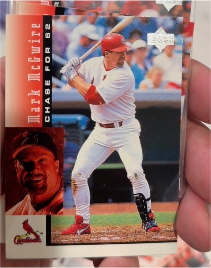 1998 Upper Deck Mark McGwire's Chase for 62 #27 Mark McGwire — front