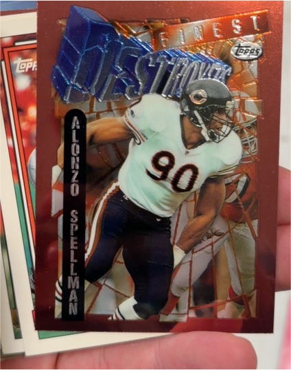 1996 Topps Finest #279 Alonzo Spellman Destroyers — front