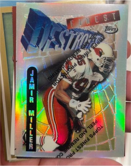 1996 Topps Finest Destroyers #302 Jamir Miller — front