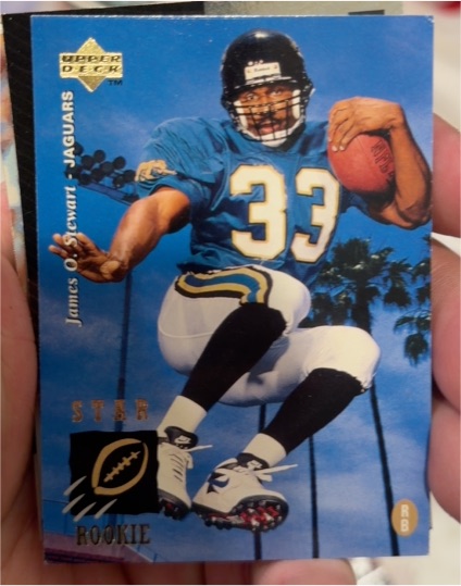 1995 Upper Deck #16 James O. Stewart Rookie Jacksonville Jaguars — front