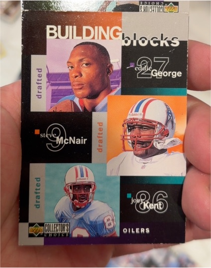 1997 Collector's Choice #374 Eddie George / Steve McNair / Joey Kent — front
