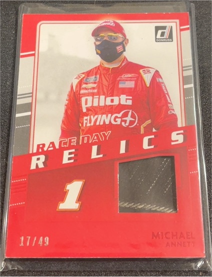 2021 Donruss Racing Race Day Relics #RDR-MA Michael Annett — front